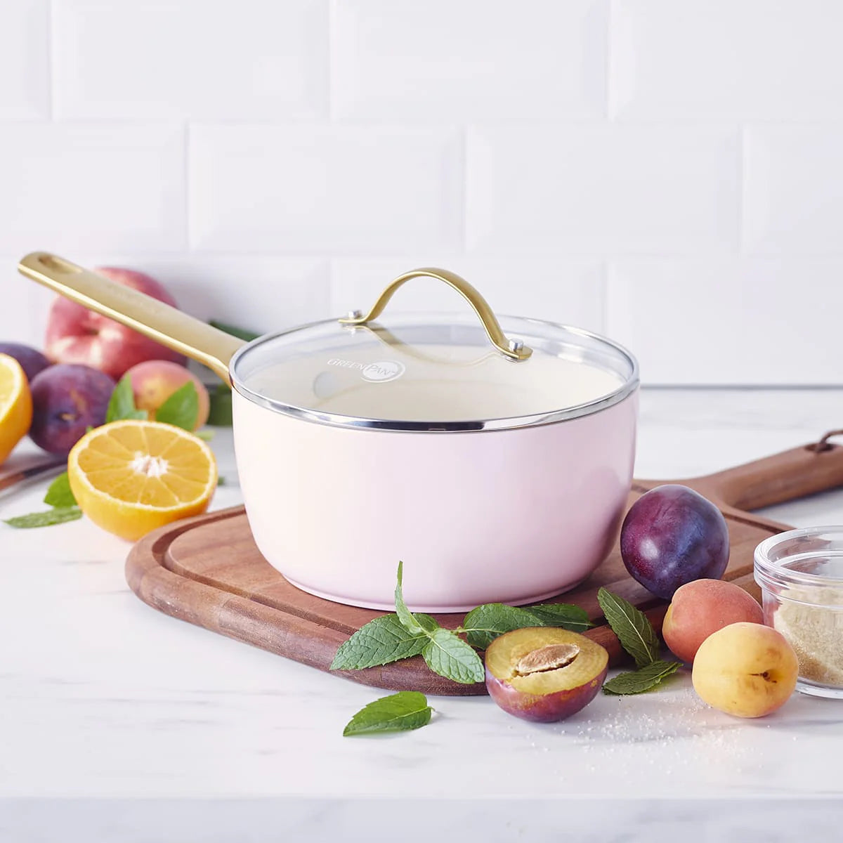 Padova Pink SaucePan with Lid 18cm