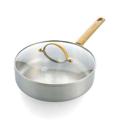 GreenPan Padova Stainless Steel Sauté Pan with Lid 24cm