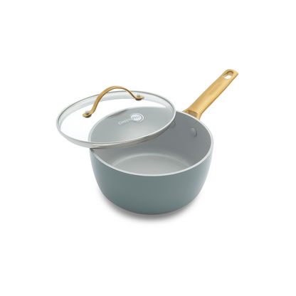 Padova Smokey Sky Blue SaucePan with Lid 18cm