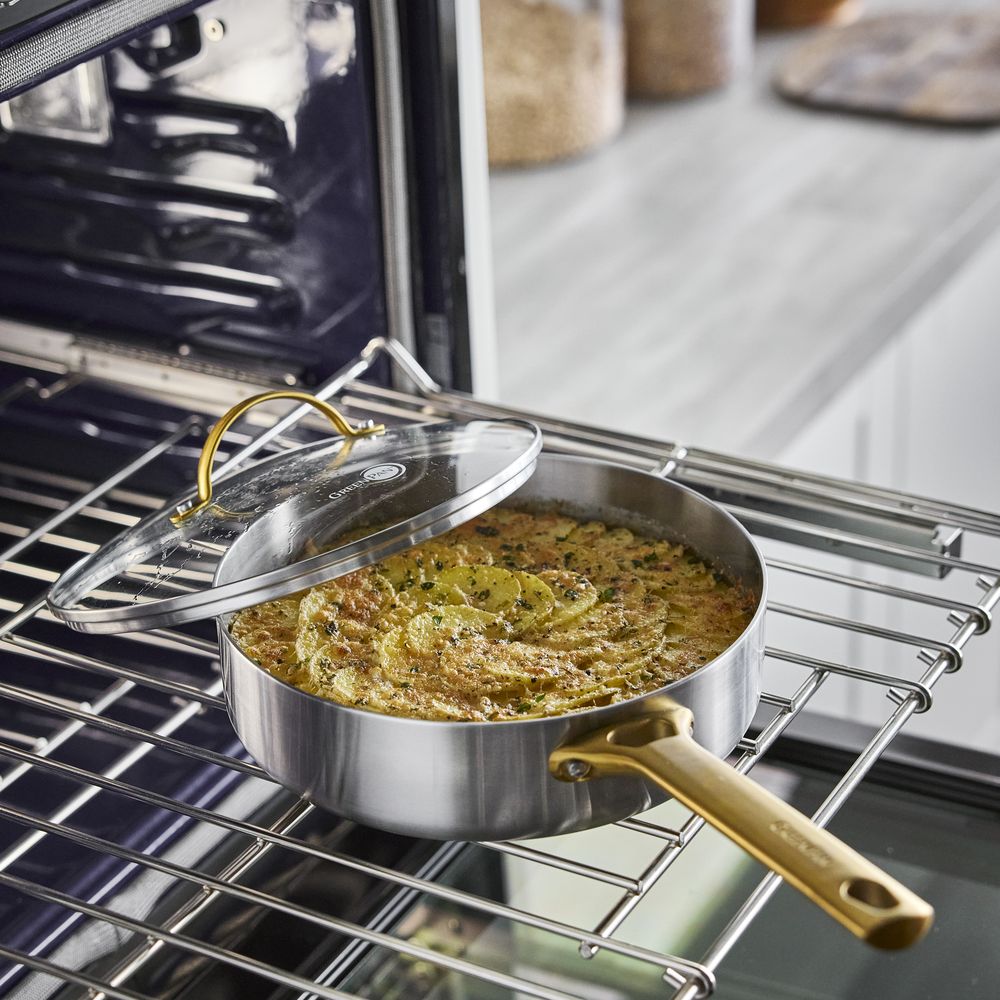 GreenPan Padova Stainless Steel Sauté Pan with Lid 24cm