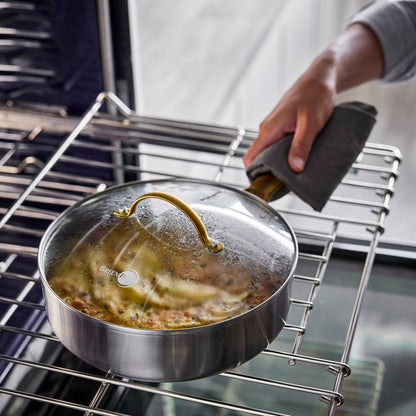 GreenPan Padova Stainless Steel Sauté Pan with Lid 24cm