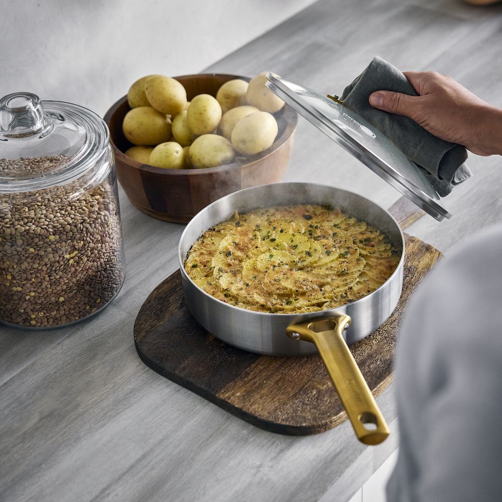 GreenPan Padova Stainless Steel Sauté Pan with Lid 24cm