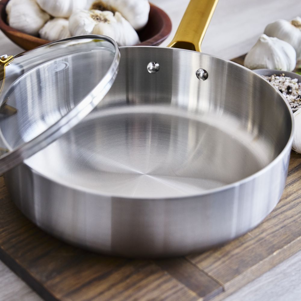 GreenPan Padova Stainless Steel Sauté Pan with Lid 24cm